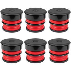 E-cowlboy plastic shims and cup seals arranged to show proper fitment