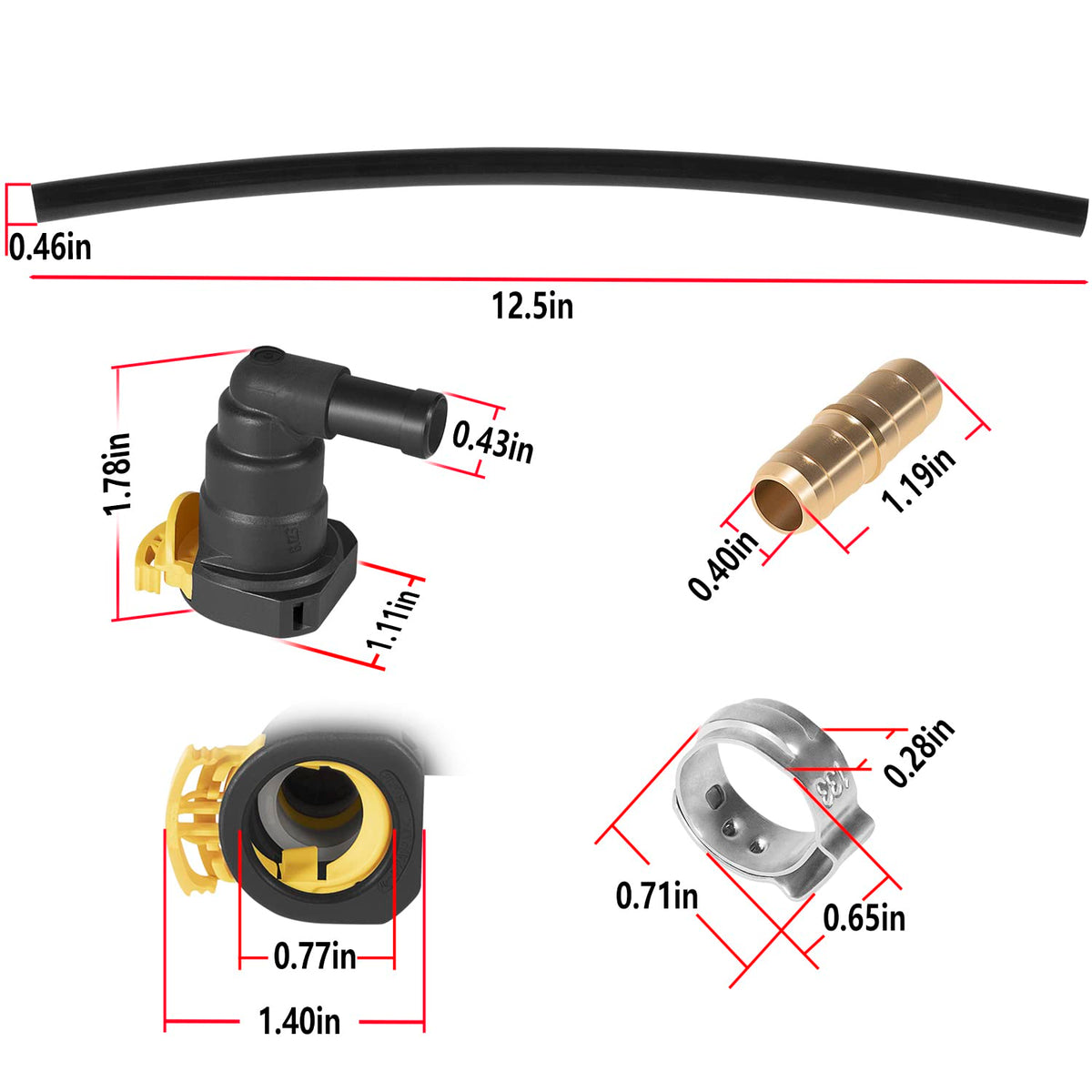 E-cowlboy parts beside ruler showing compact size and correct-fit reassurance