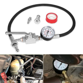 E-cowlboy connected to shop air in use showing quick leak testing benefit