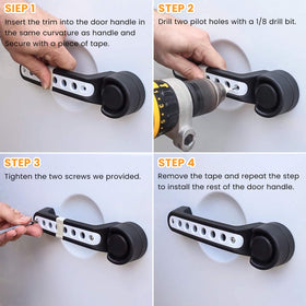 E-cowlboy side profile of grab handle demonstrating improved grip comfort