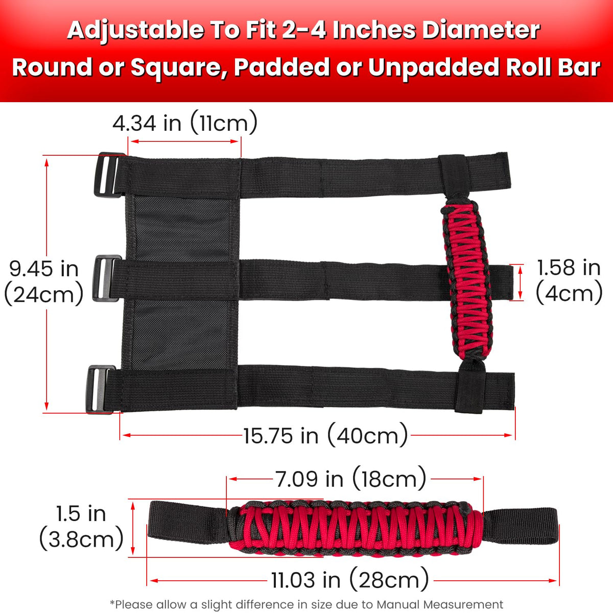 E-cowlboy handle next to hand to show scale and comfortable hold