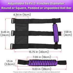E-cowlboy side-by-side comparison on 2" and 4" bars, shows adjustable fit advantage