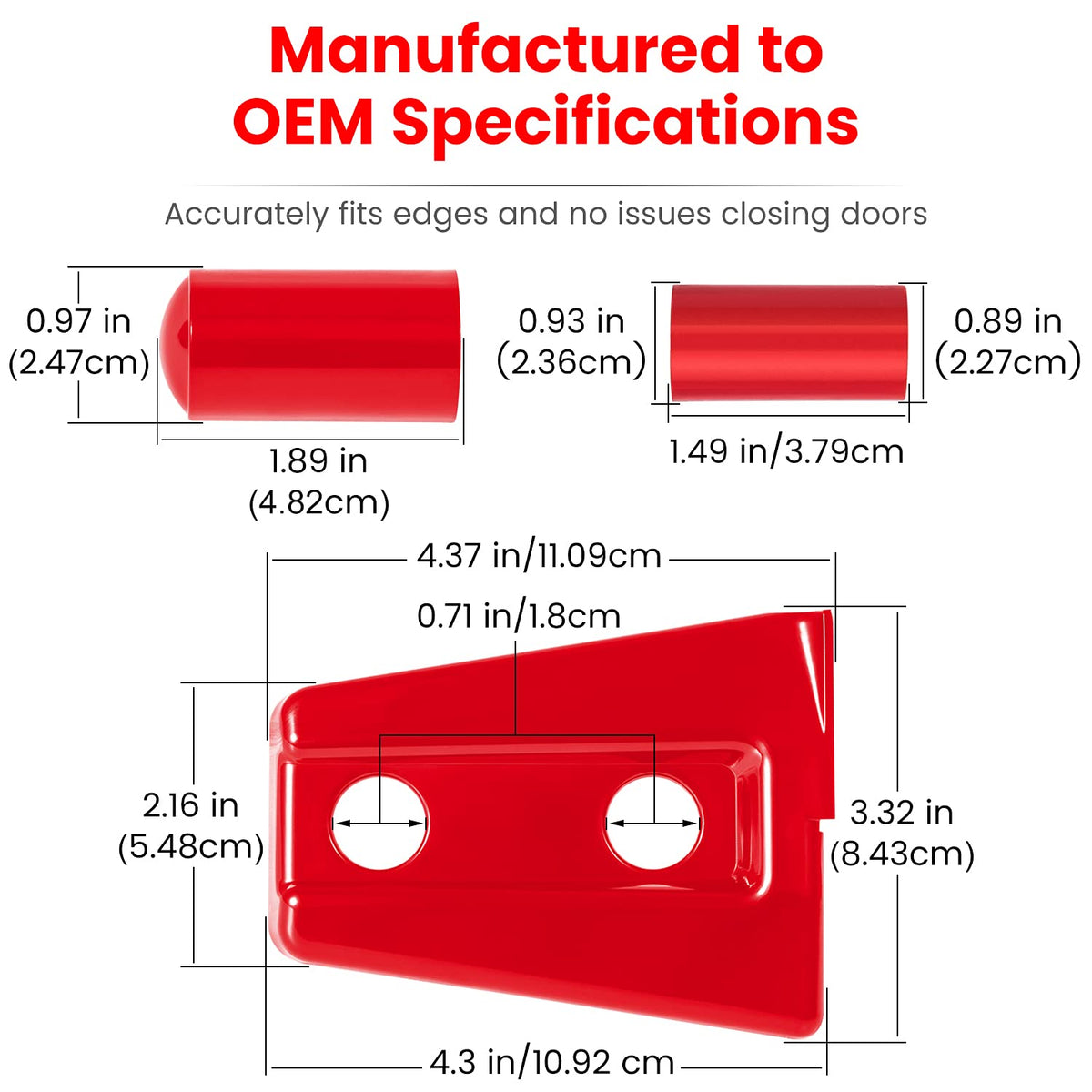 E-cowlboy size comparison with Jeep door showing scale and full hinge coverage