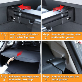 E-cowlboy trunk cover next to measuring tape showing accurate custom fit