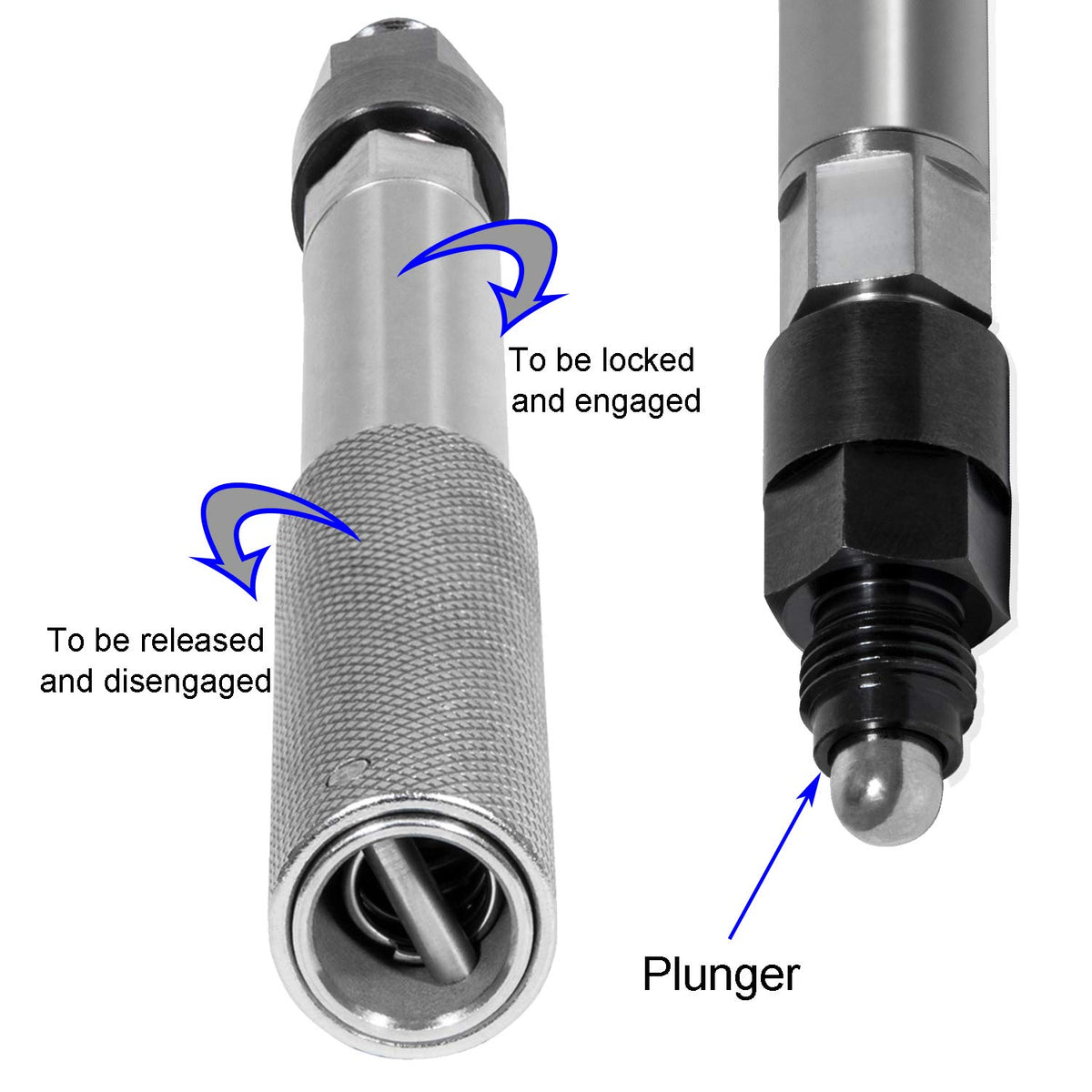 E-cowlboy timing pin engaged on flywheel showing accurate timing benefit