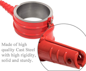 E-cowlboy tool in use guiding piston ring to prevent damage