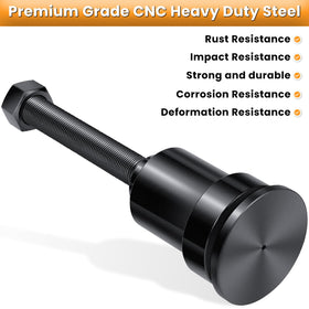 E-cowlboy tool positioned on axle housing showing professional shop use benefit