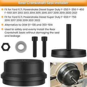 E-cowlboy tool in use on rear seal demonstrating correct seating