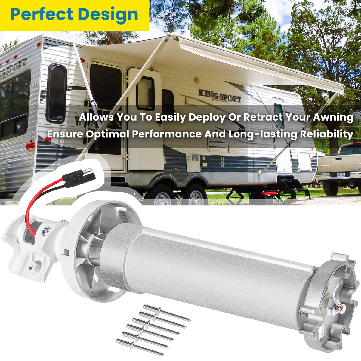 E-cowlboy white end cap and connector visible for easy identification