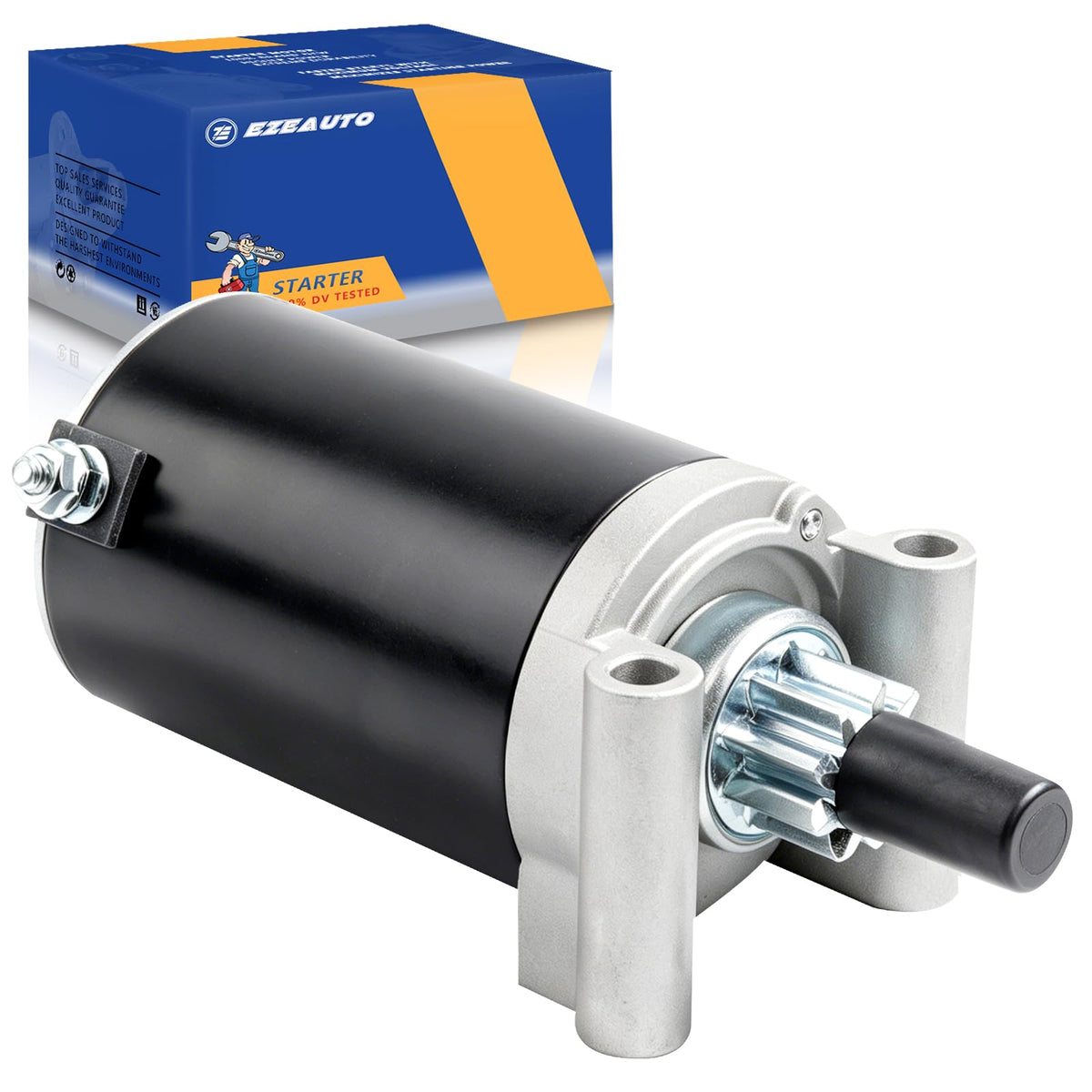 E EZEXPREZE starter front view showing compact durable housing and reliable performance