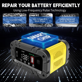 E-FAST unit set to LiFePO4 mode demonstrating safe lithium charging benefit