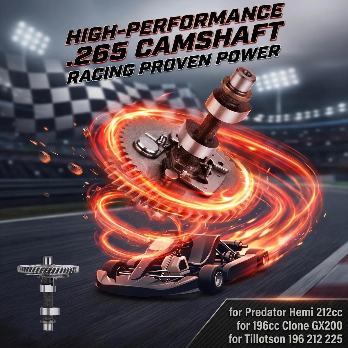 E-Gaultra camshaft shaft detail highlighting durable finish and reliability