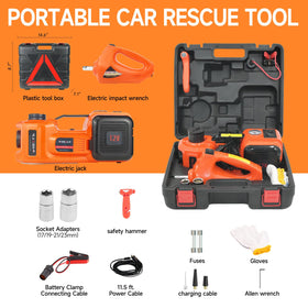 E-HEELP jack in use lifting an SUV demonstrating reliable roadside assistance