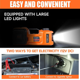 E-HEELP power cables and connectors showing battery clip and cigarette lighter options