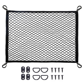 E KAINI front packaging view showing cargo net and benefits of trunk organization