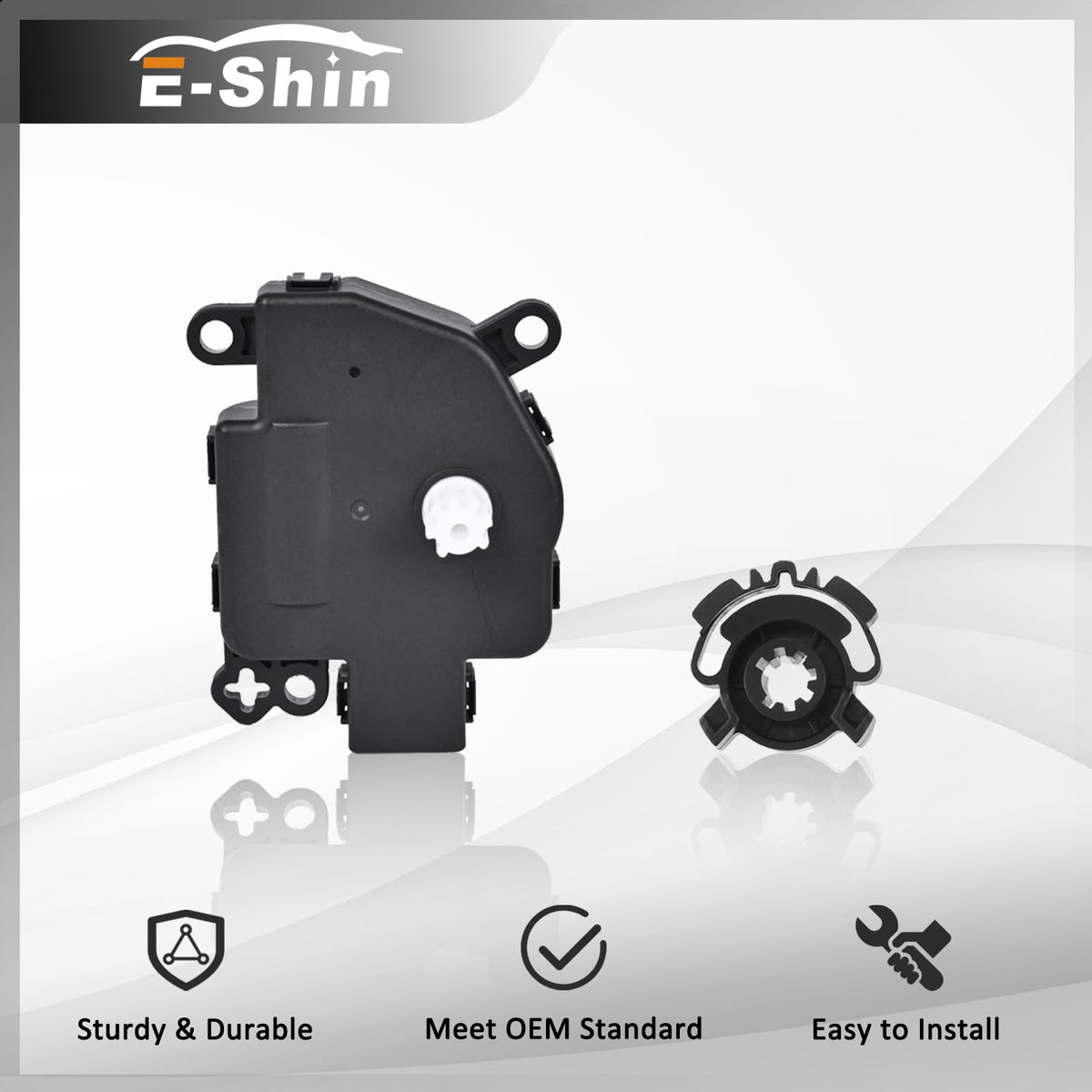 E-Shin actuator packaging and label showing part numbers for verification
