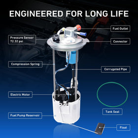 E-Shin pressure sensor closeup showing regulated valve for stable fuel pressure