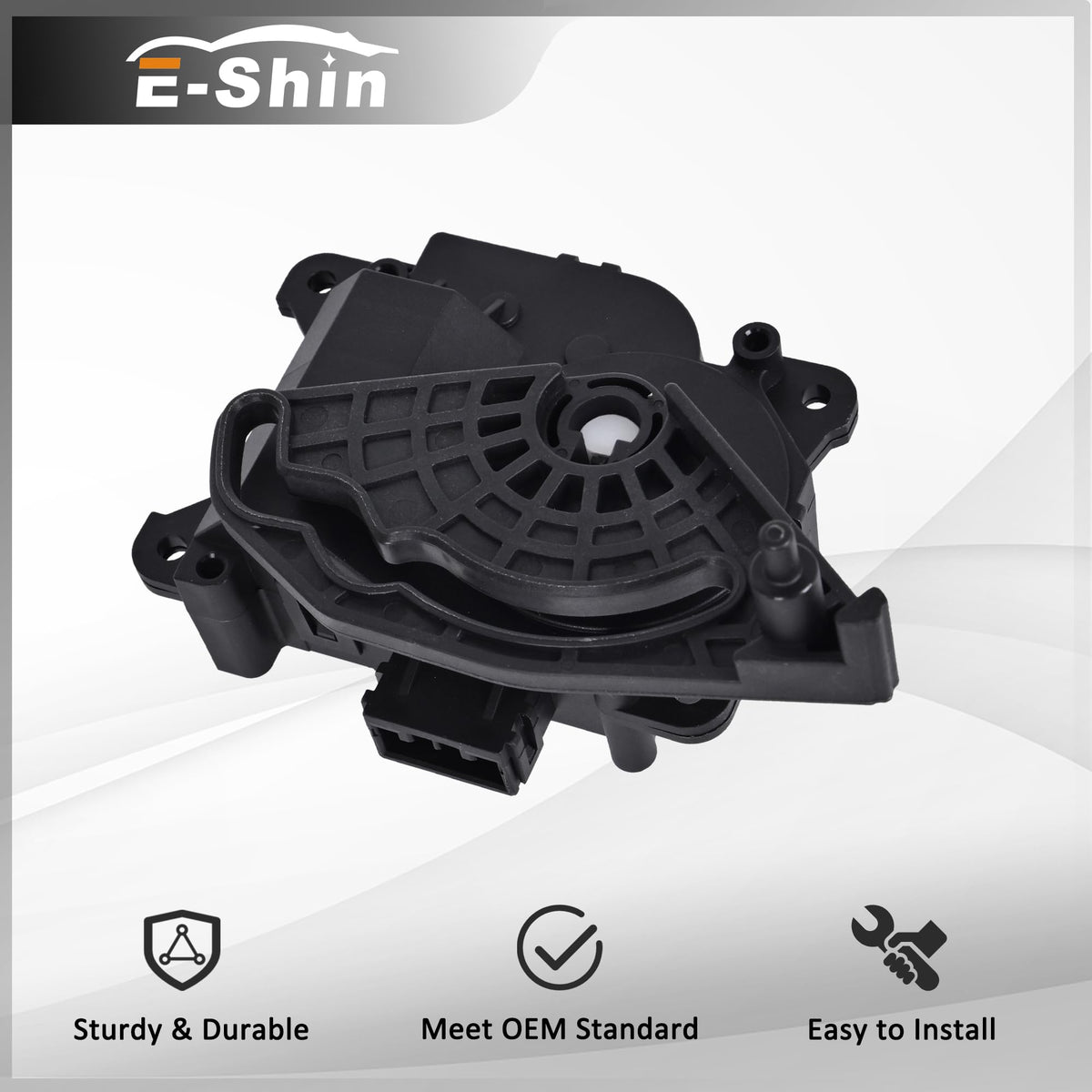 E-Shin actuator held in hand showing scale and compact design for easier installation benefit