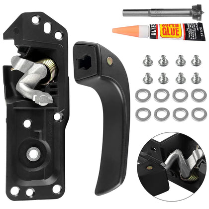 E-Vniko front-left handle packaging showing compatible model list and benefit of correct fit