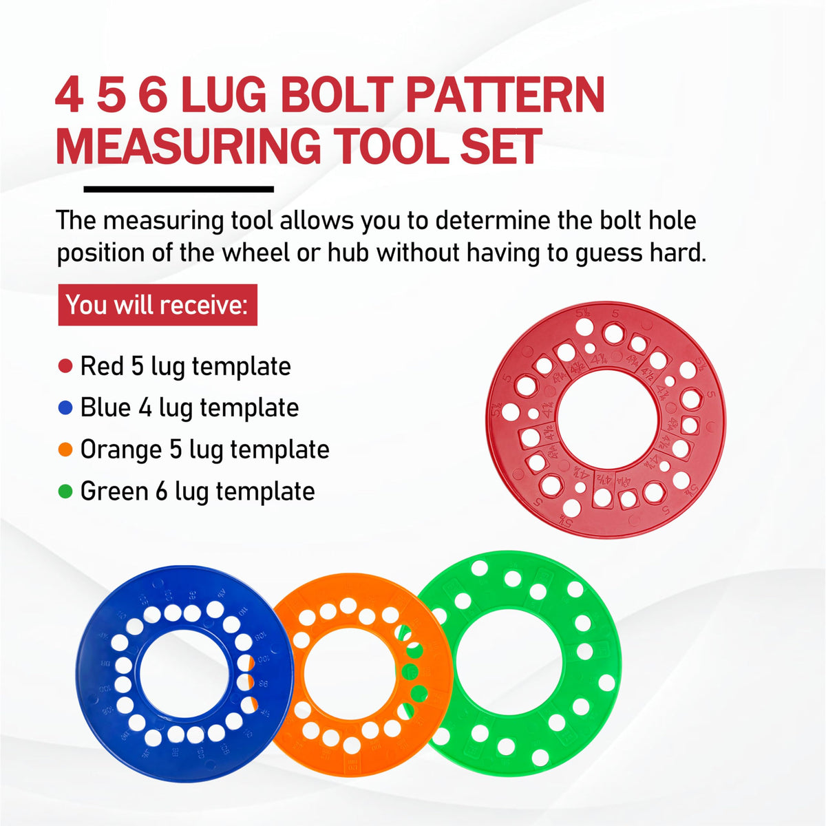 eaacaa template placed on wheel face demonstrating fast PCD measurement benefit