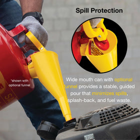 Eagle self-closing lid with neoprene gasket for pressure venting safety
