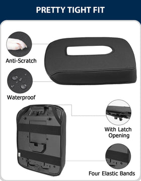 Eaglecover armrest protector next to ruler for scale showing precise sizing