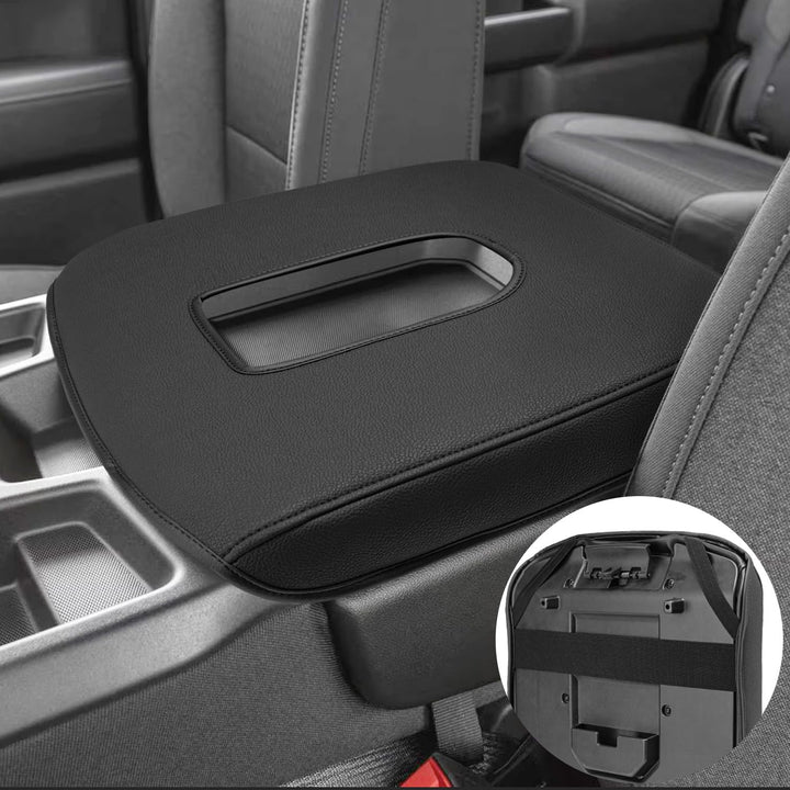 Eaglecover front view on Silverado center console showing clean fit and protection