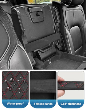 Eaglecover elastic straps underneath showing quick no-tool install