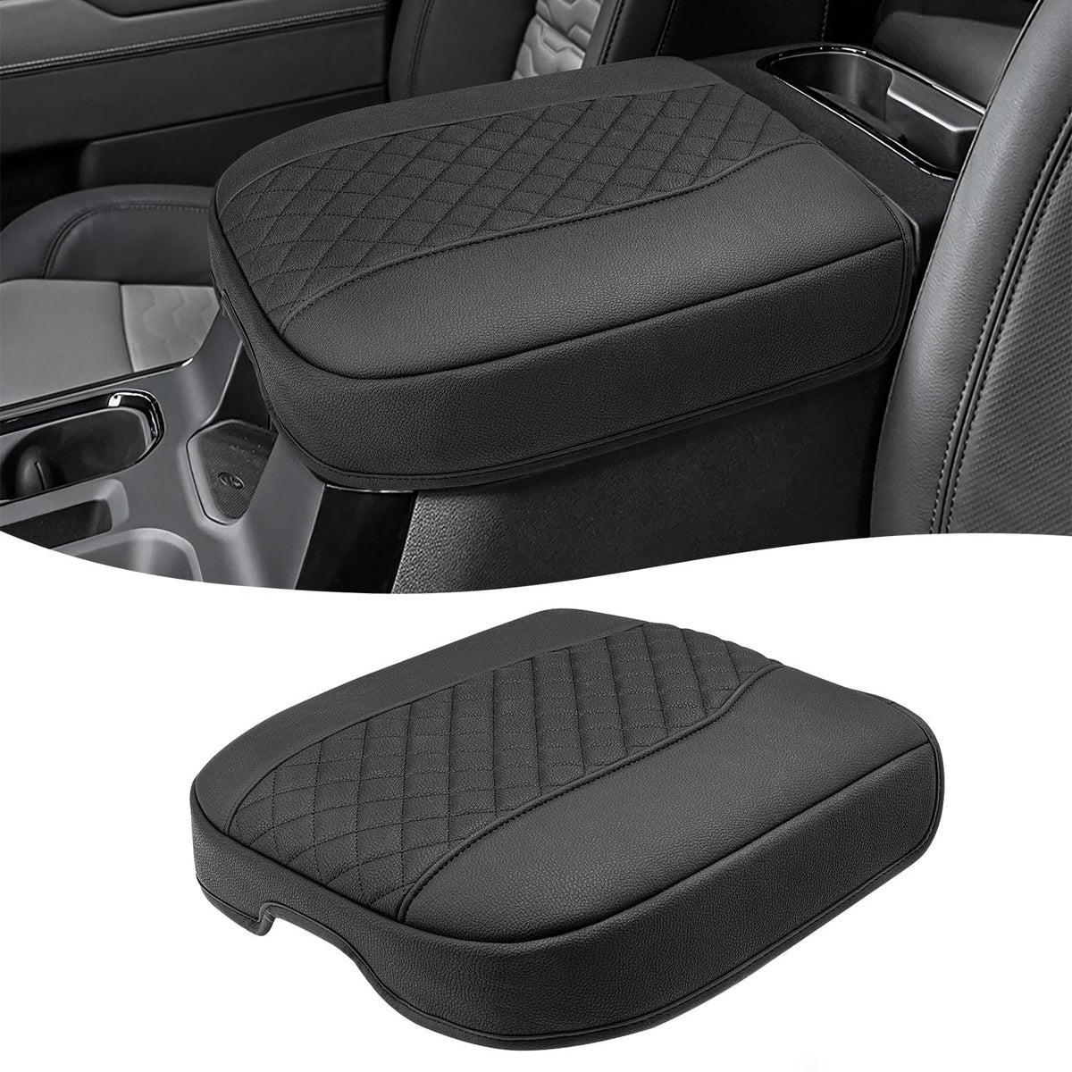 Eaglecover front view of black console cover showing fit and protection