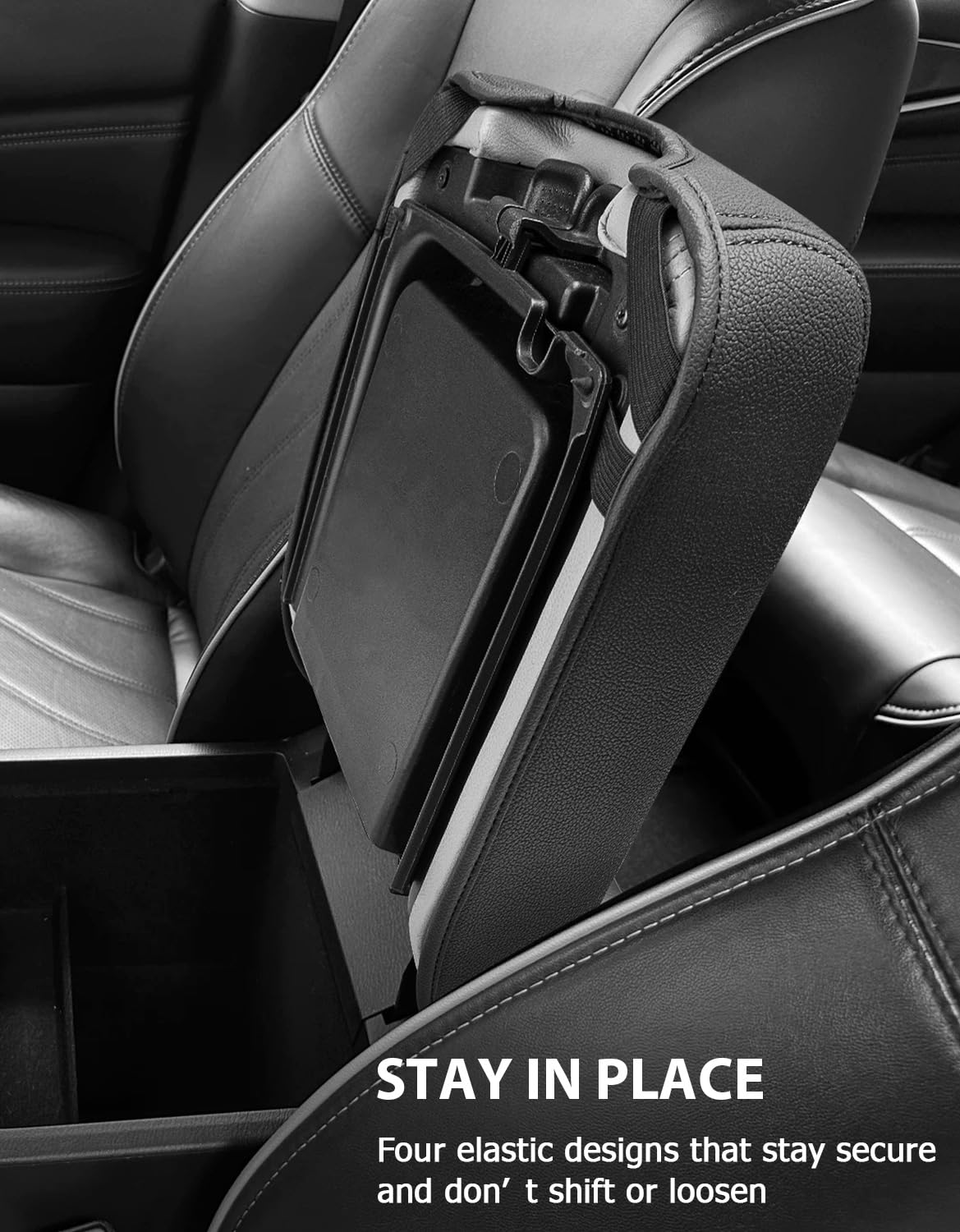 Eaglecover lifestyle shot with dog on seat protecting armrest from scratches
