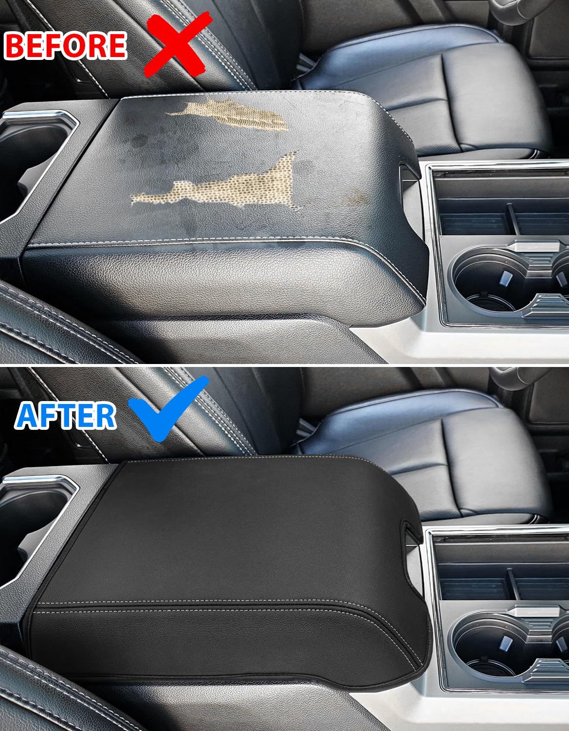 Eaglecover with dog paw on armrest, resists scratches and keeps console safe