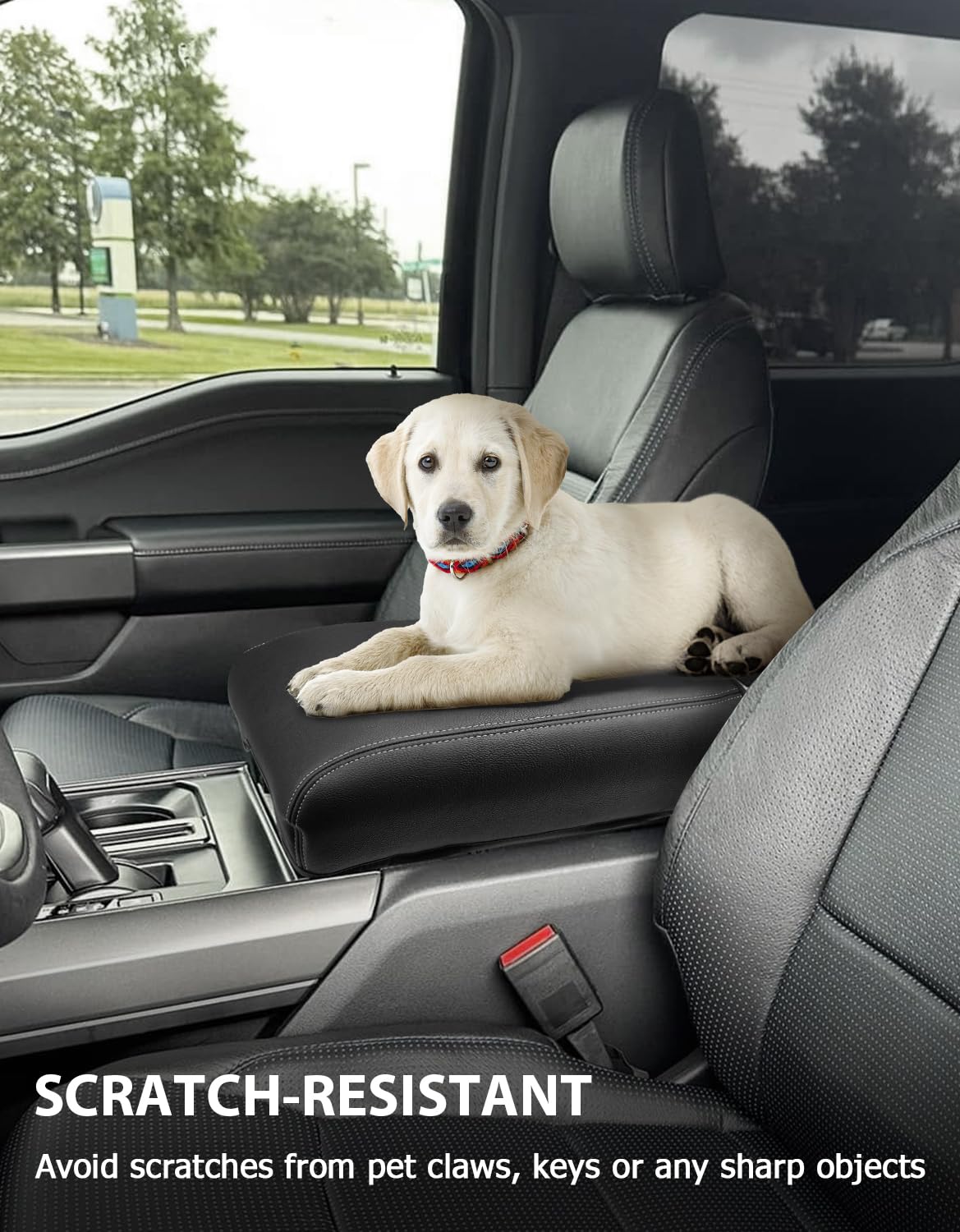 Eaglecover side profile demonstrating snug fit on bucket-seat console