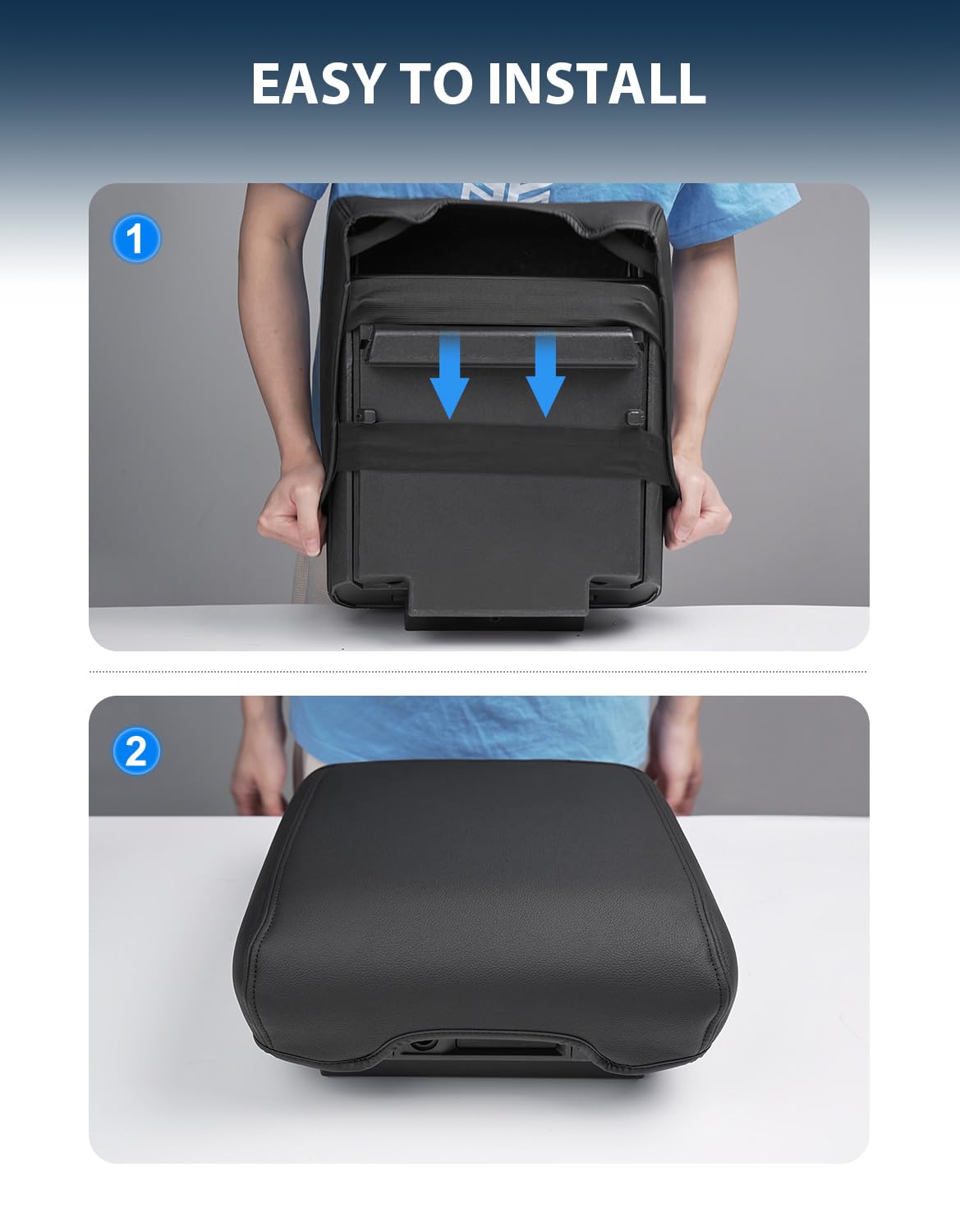 Eaglecover next to hand showing scale and comfortable padded support