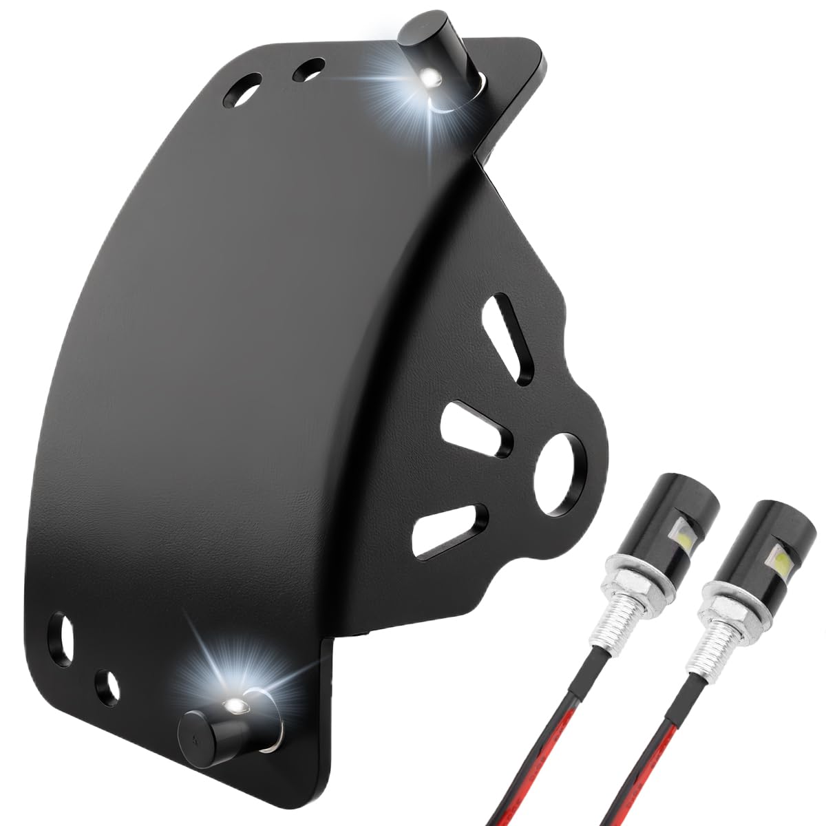Eagwinger front view showing curved bracket and mounting holes for clean look and fit