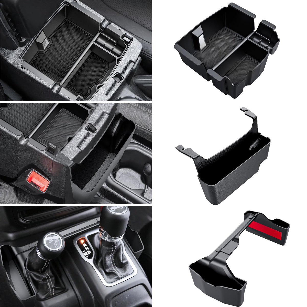 Eamplest front view showing complete organizer set and tidy console benefit