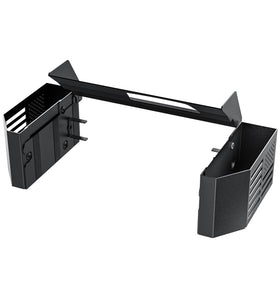 Eamplest front view of console organizer showing neat compartments and increased capacity