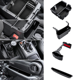 Eamplest front view console insert showing organized compartments and tidy storage benefit