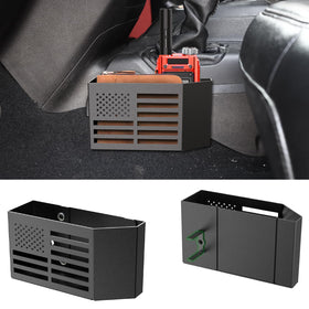 Eamplest front view console organizer showing secure fit and increased storage benefit