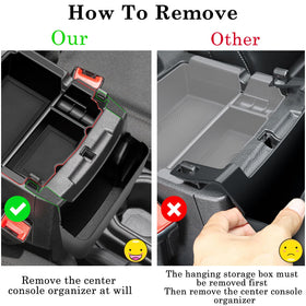 Eamplest hanging storage box detail that increases vertical storage without blocking removal