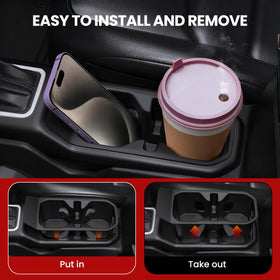 Eamplest insert installed in Jeep console keeping cups secure