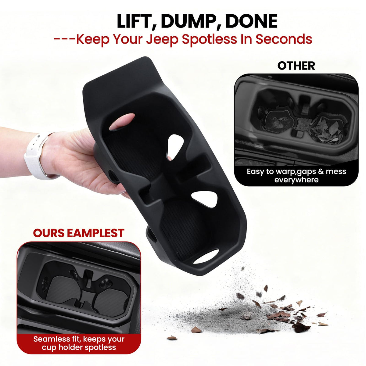 Eamplest lifestyle image in offroad Jeep reducing rattles