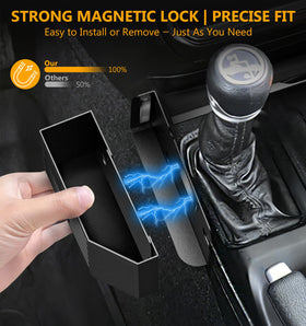 Eamplest close-up of magnetic tray attachment demonstrating fast removal and reattach benefit