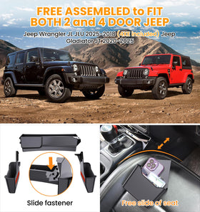 Eamplest side profile installed in Jeep center console demonstrating secure fit
