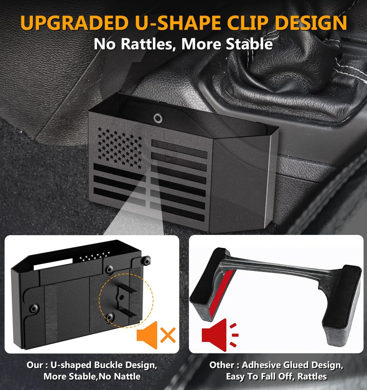 Eamplest US flag top design adding rugged style and personal expression to Jeep interior