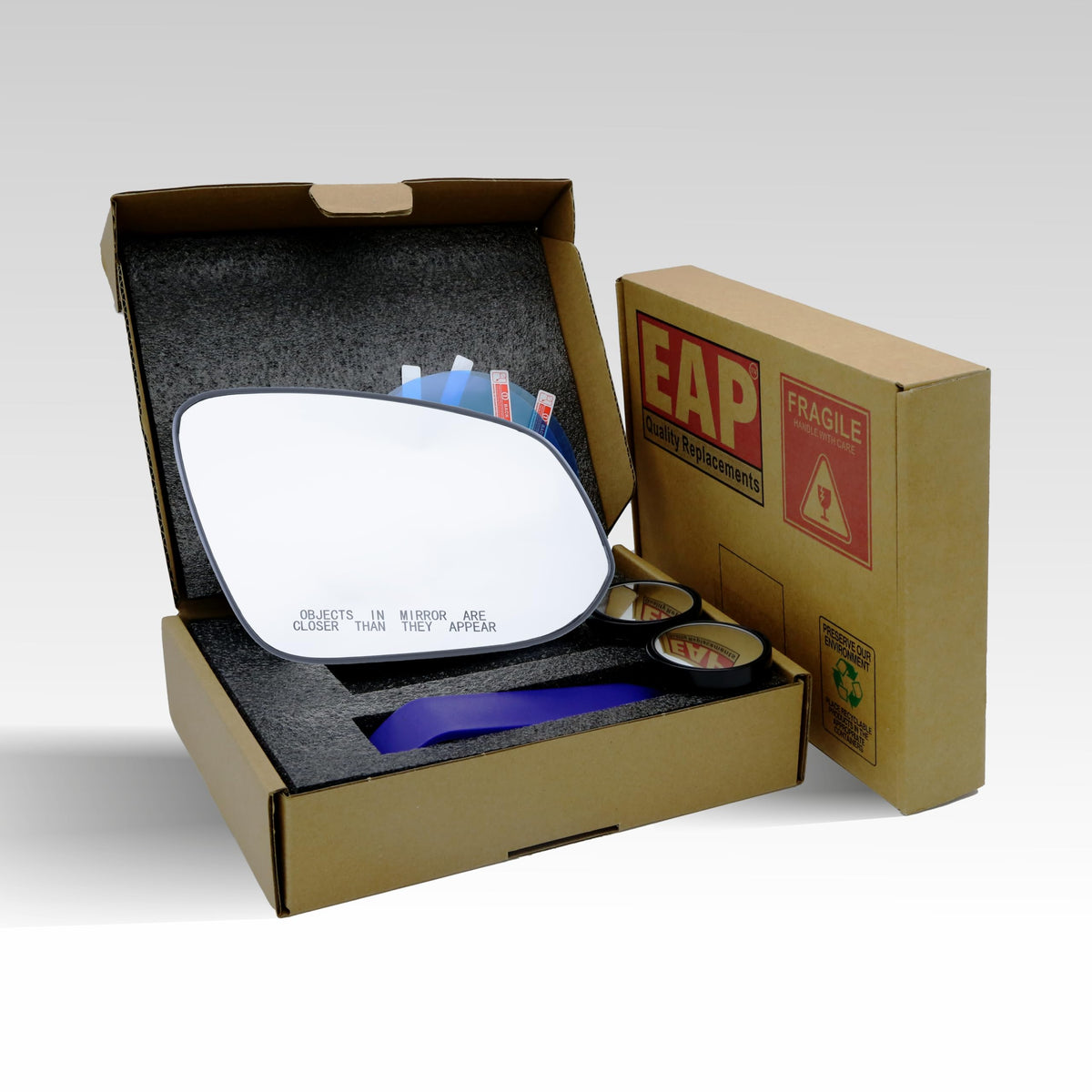EAP anti-fog film and two 2-inch spotter mirrors included for improved visibility