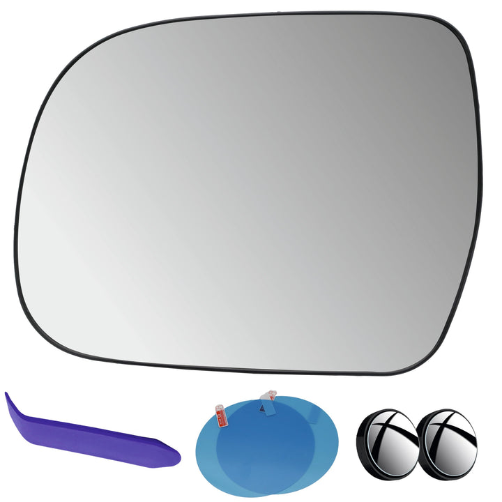 EAP front view of replacement left mirror glass showing clean edge for correct fit