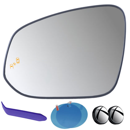 EAP driver mirror glass front view showing fitment and clear reflection benefit