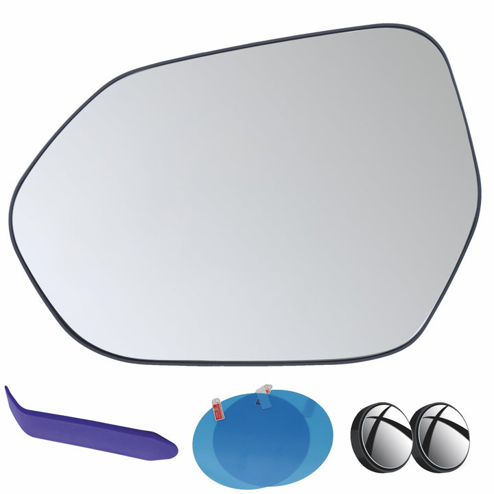 EAP driver side mirror front view showing clear reflective surface and fitment benefit