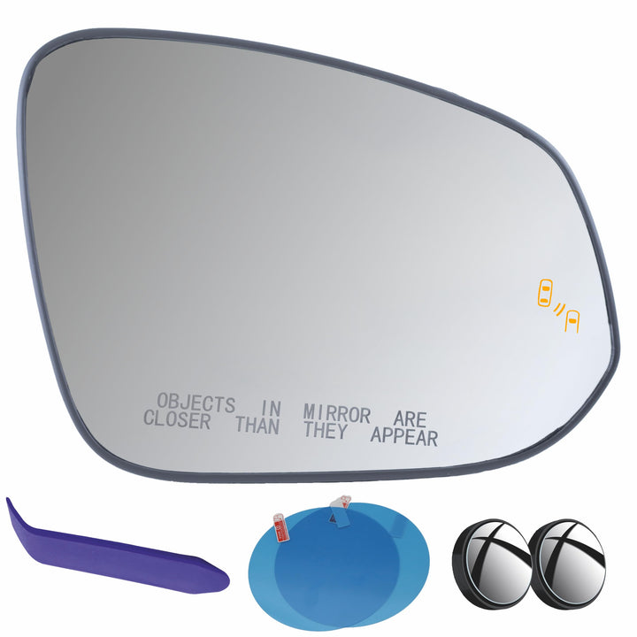 EAP passenger mirror glass front view showing clean convex surface and OEM fit