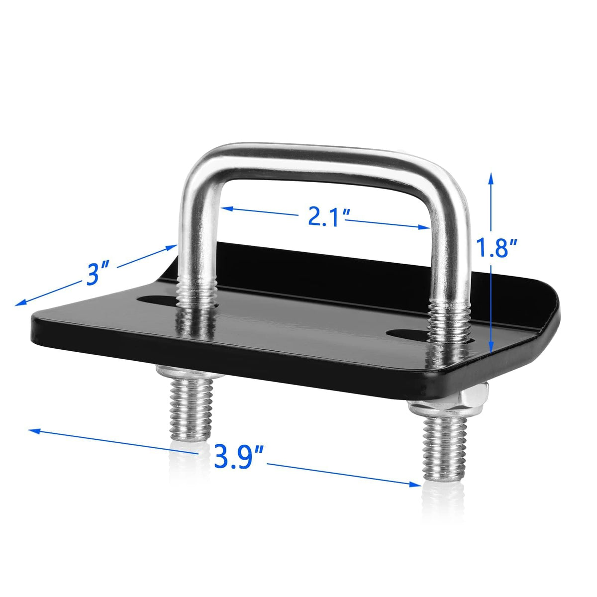 Eapele detail of powder-coated finish and included pin highlighting durable protection